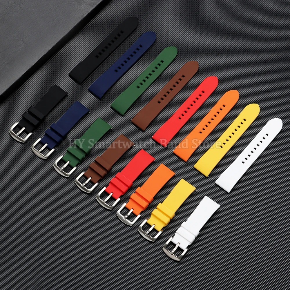 Universal Silicone Watch Strap 18-24mm Quick Release Rubber Sport Band