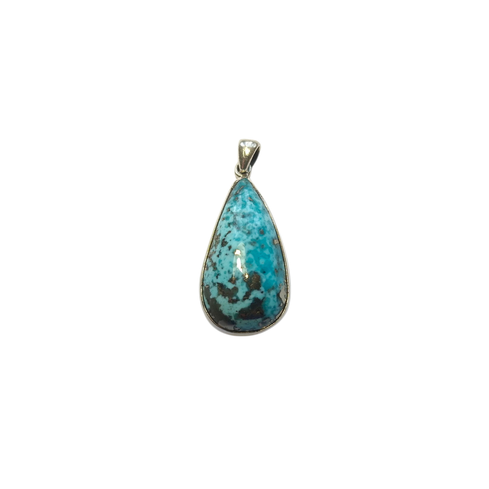 Cute Turquoise Silver Pendant Only Gemstone Feroza Firuze Dunyagems Gift 775