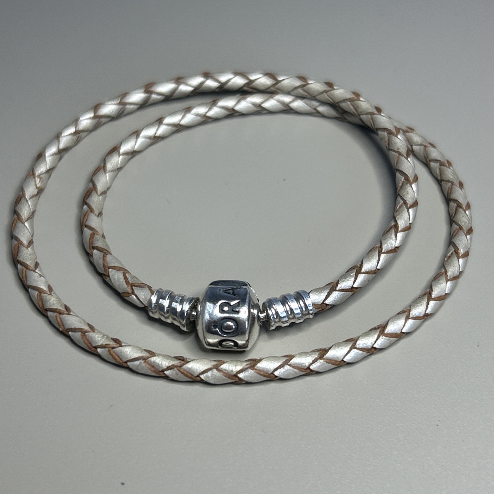 Genuine Pandora Metallic gold Leather Bracelet – S925 ALE – 35cm/36cm Long
