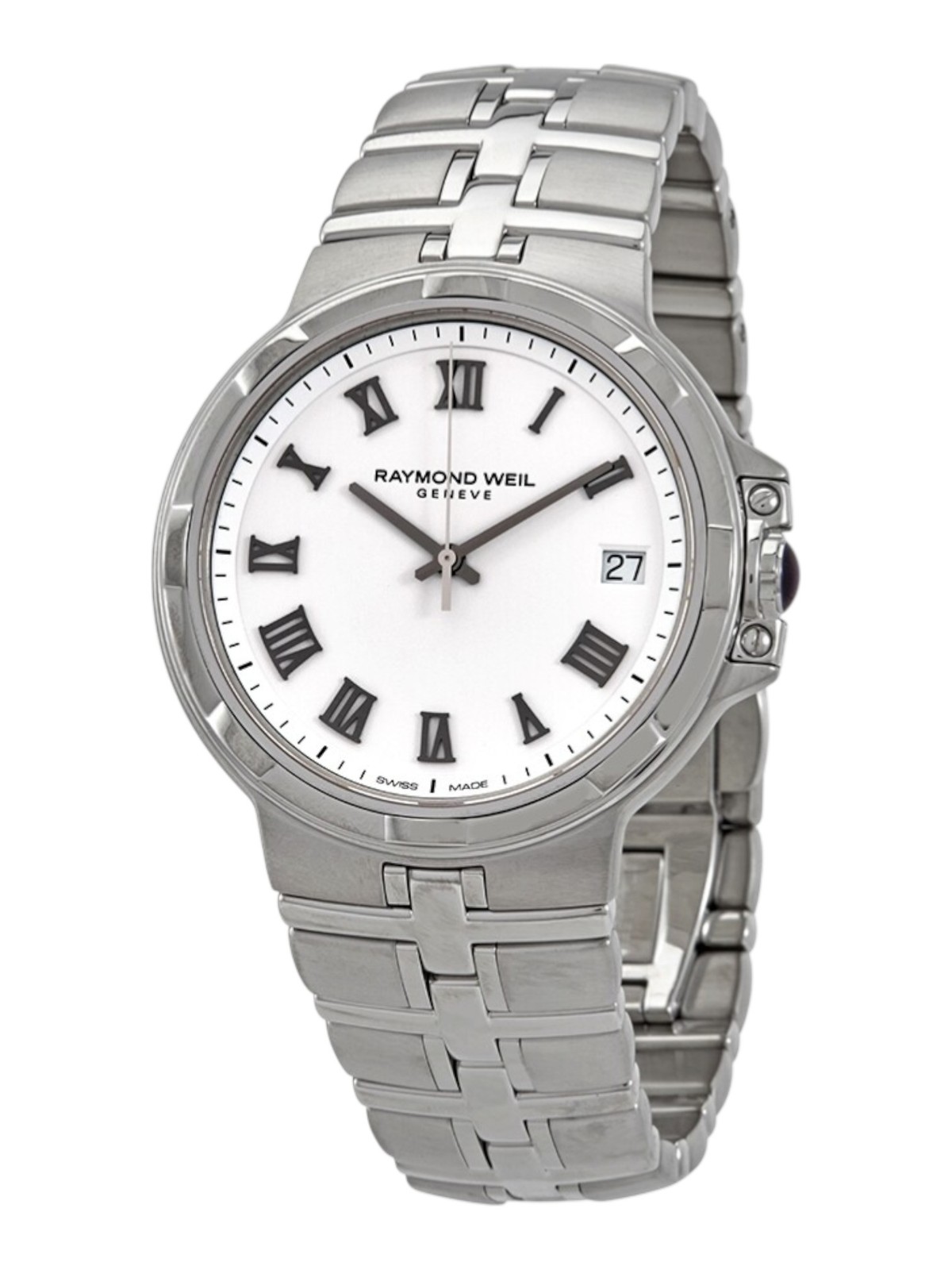 Raymond Weil 5580-ST-00300 Men’s Parsifal White Dial 41mm Watch MSRP $1725