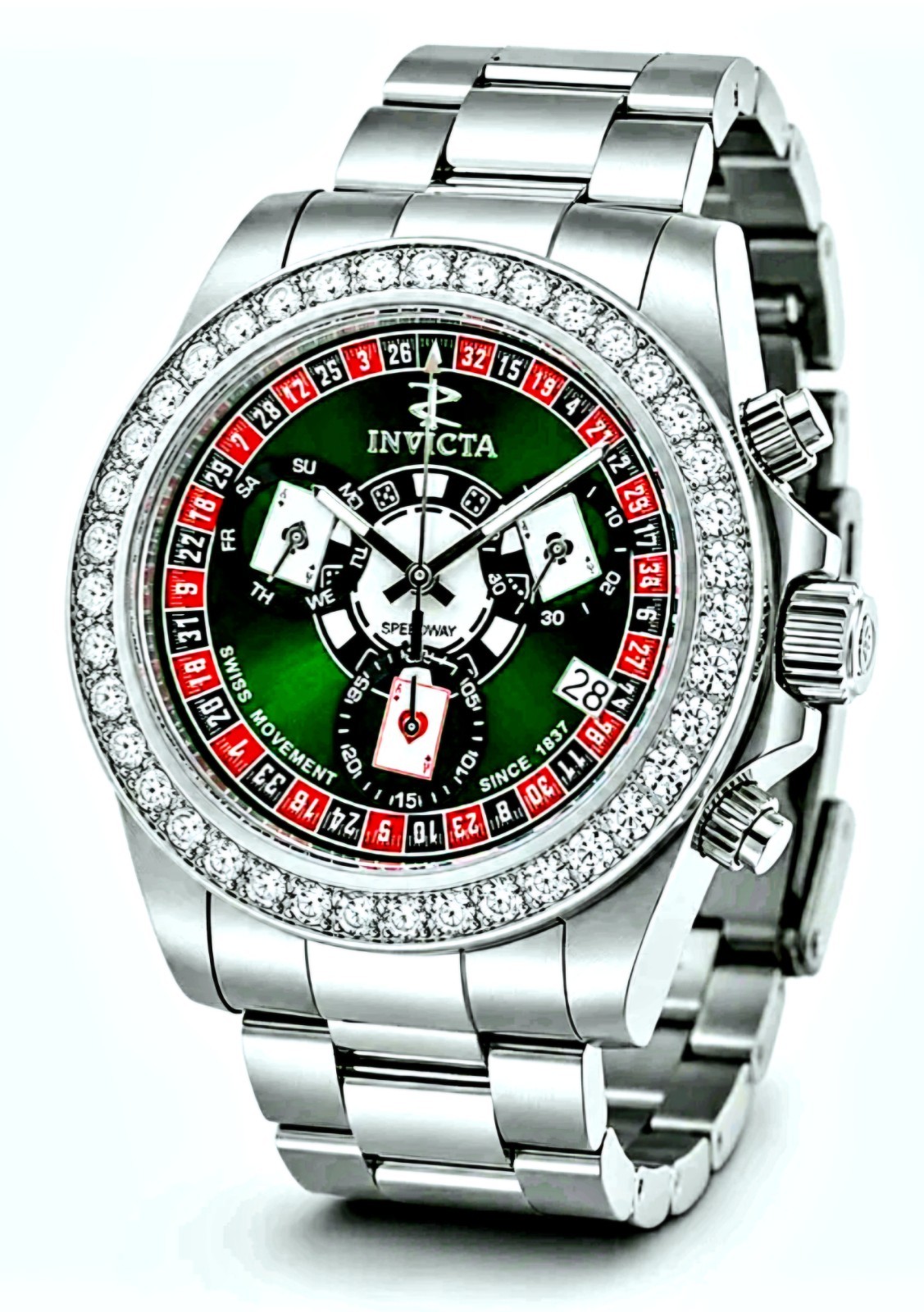 Elite Diamond Speedway Grand Croupier 4 Carat Certified 💎 SWISS Z60MVT 51107