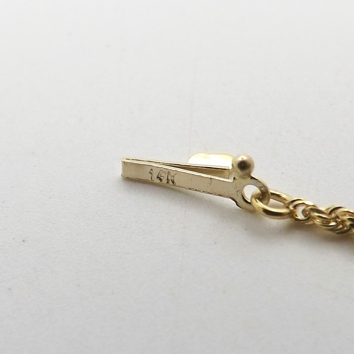 14k Gold Rope Link Pendant Chain Necklace 30in Long Slip On New ~may test 13k