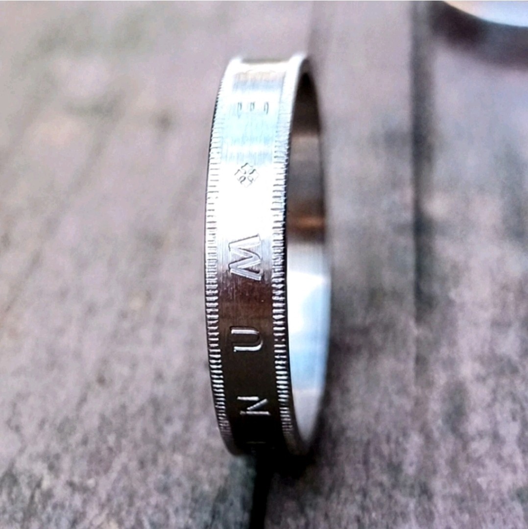 MONKEY 47 Gin Bottle RING STAINLESS STEEL with Inscription – ‘EX PLURUBUS UMUN’