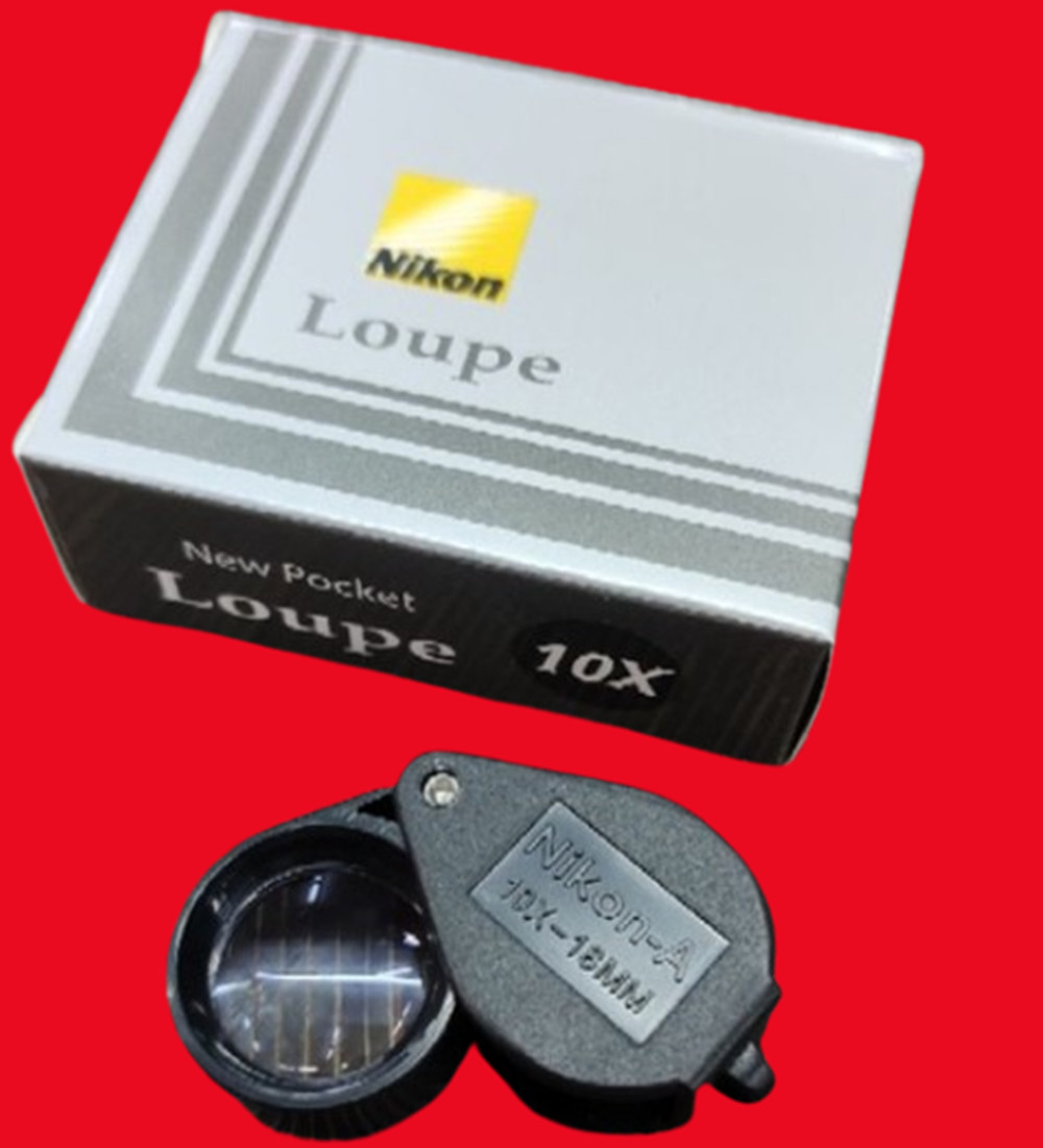 Nikon-A black Loupe lens 10x 18 mm.3-layer coated lensJewelry Amulet Magnifier