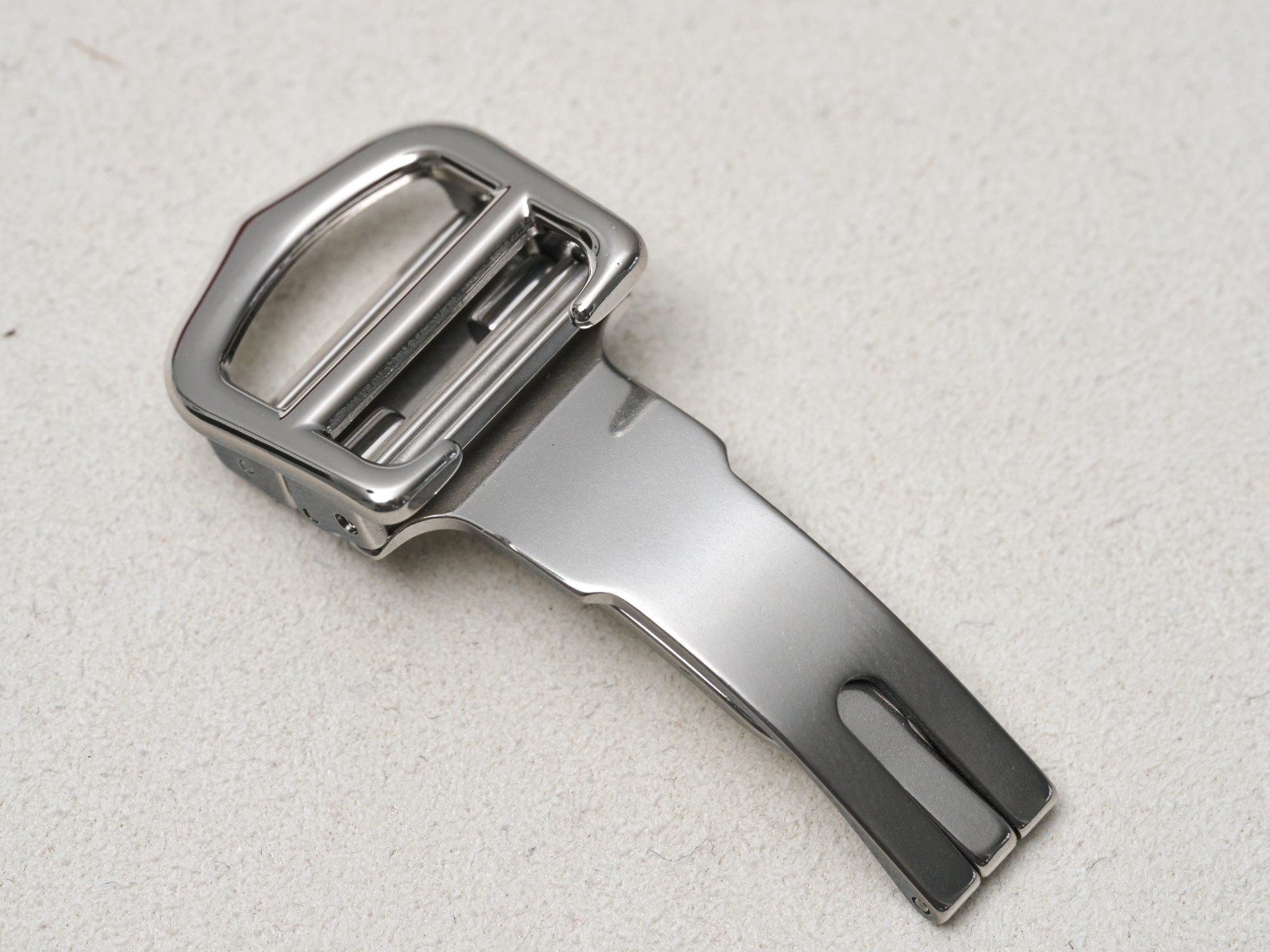 Cartier Deployment Buckle Clasp 14mm Fold Over Push Stainless Steel Genuine