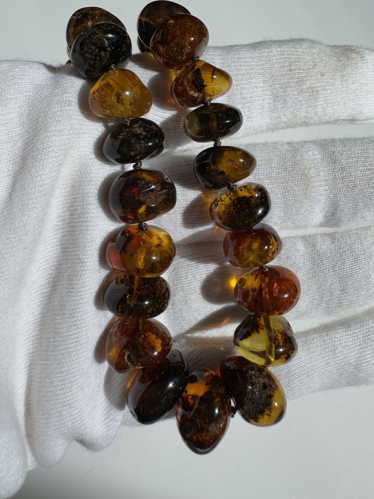 Natural Baltic Amber Necklace Natural Inclusions 33.1g 51cm