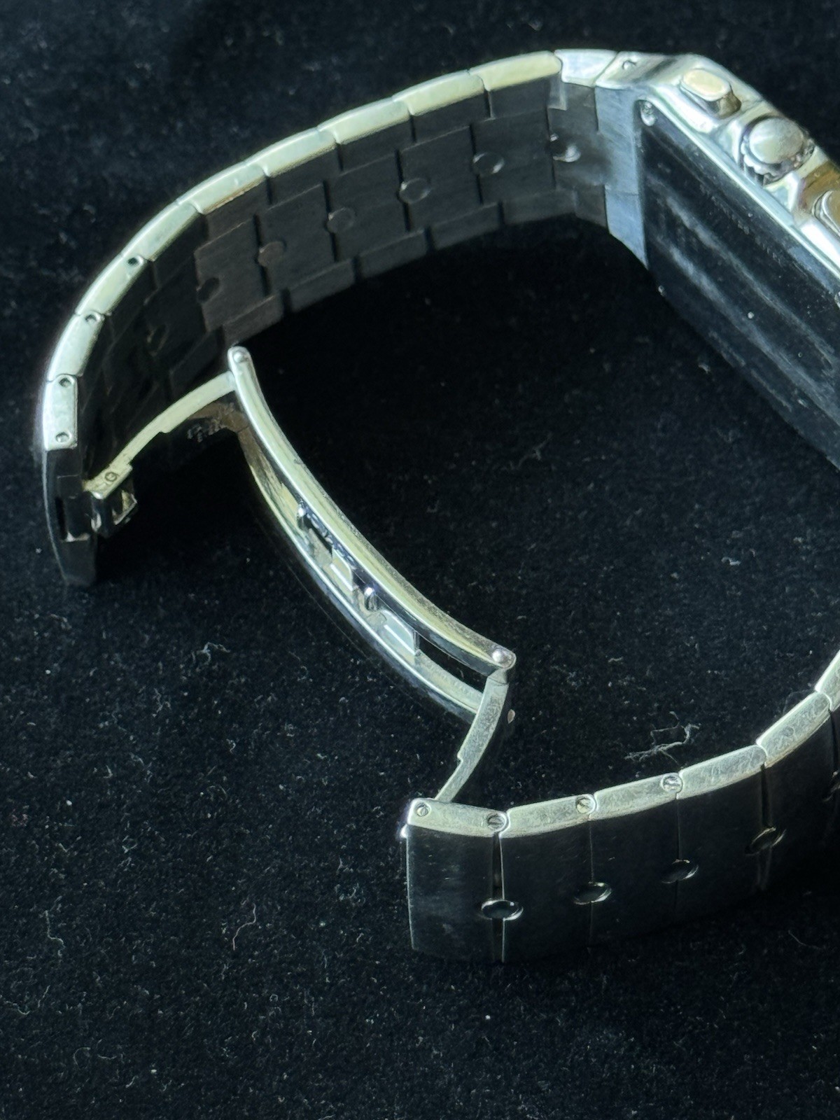 Movado Chronograph Stainless Steel Silver Dial Sapphire Crystal Bracelet Watch