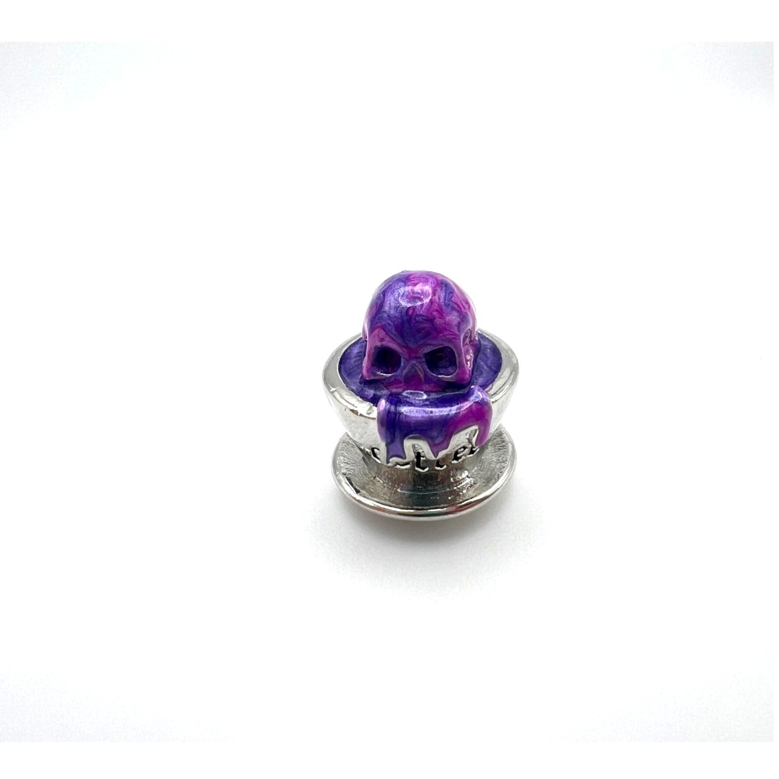 NEW Halloween Purple Coffee Skull Charm for European Bracelet