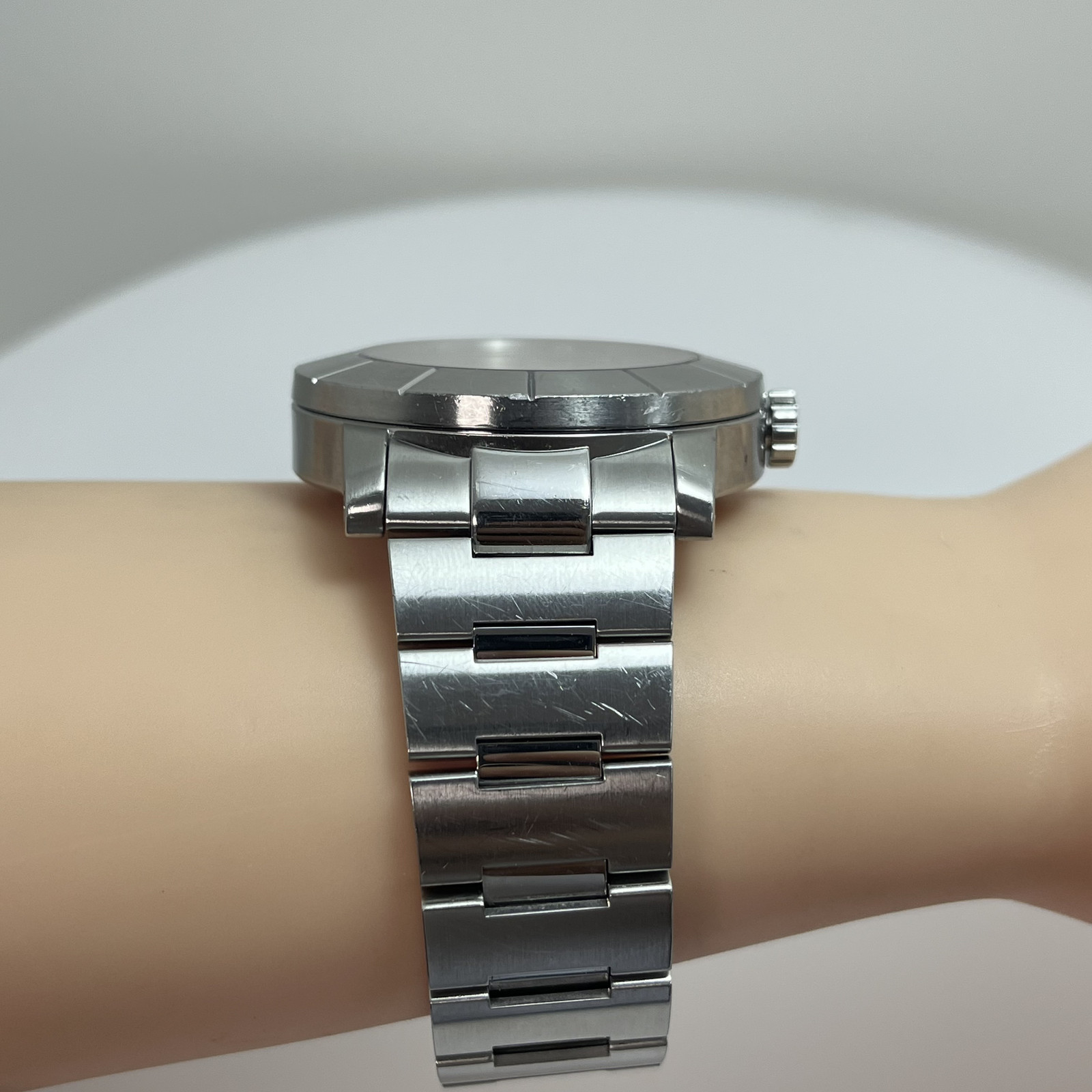 Rare Seiko ISSEY MIYAKE TO Automatic Watch Tokujin Yoshioka Silver SS Japan#B879