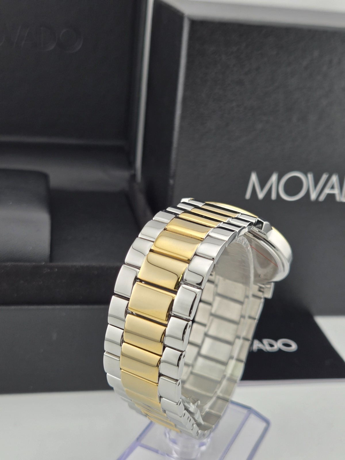 Movado Museum 2100016 Black Dial Two Tone Men’s Watch Refurbished