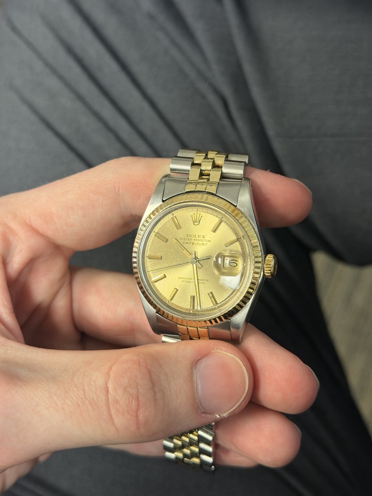 Rolex Datejust 1601/3 Two Tone Steel Yellow Gold 36mm Automatic Caliber 1570
