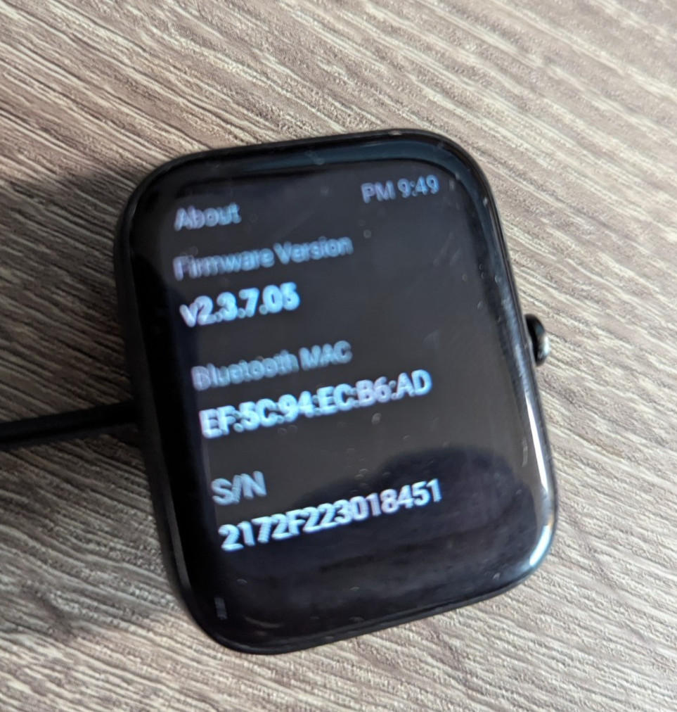 Amazfit Bip U A2017 Smartwatch Black SpO2 Tested w/ Charger No Band