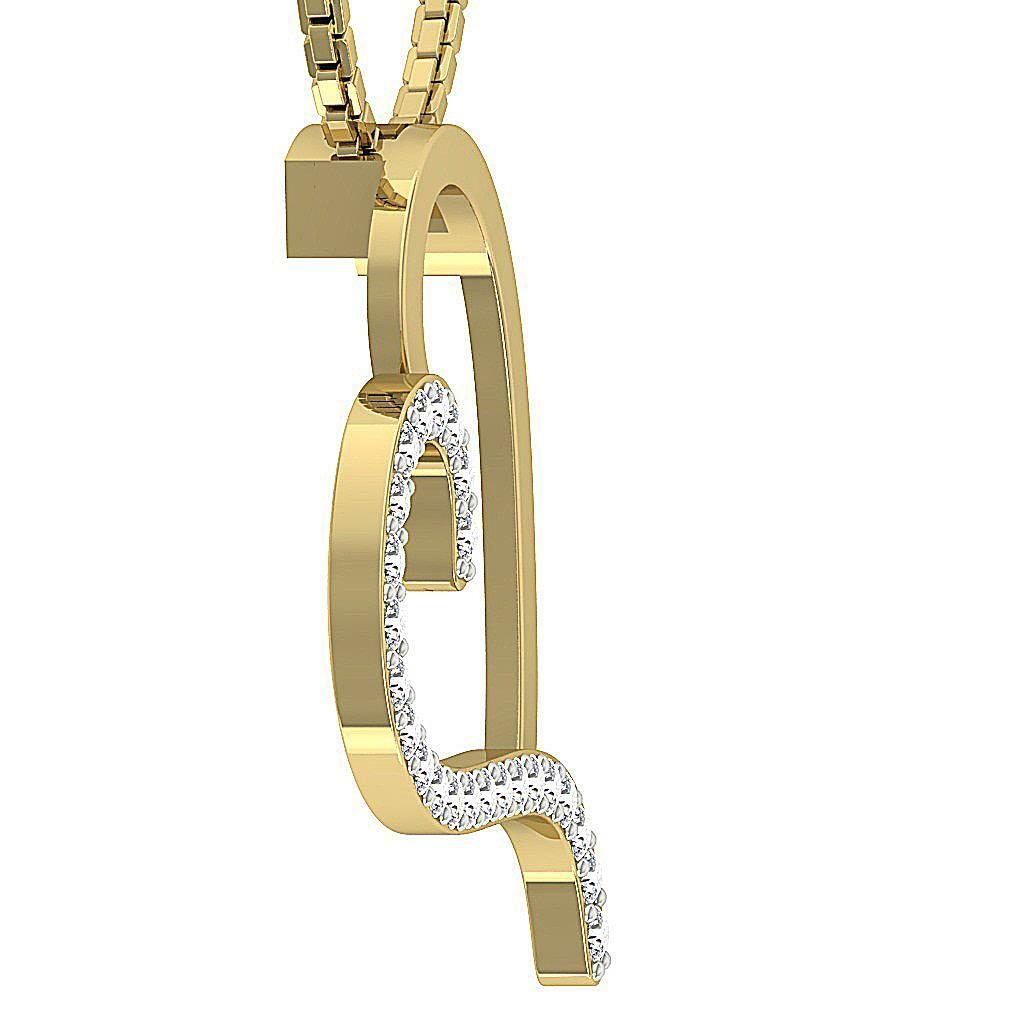 SI1 G Heart Pendant 0.50 Ct Round Diamond Prong Set 14K Gold 1.00 Inch Prong Set