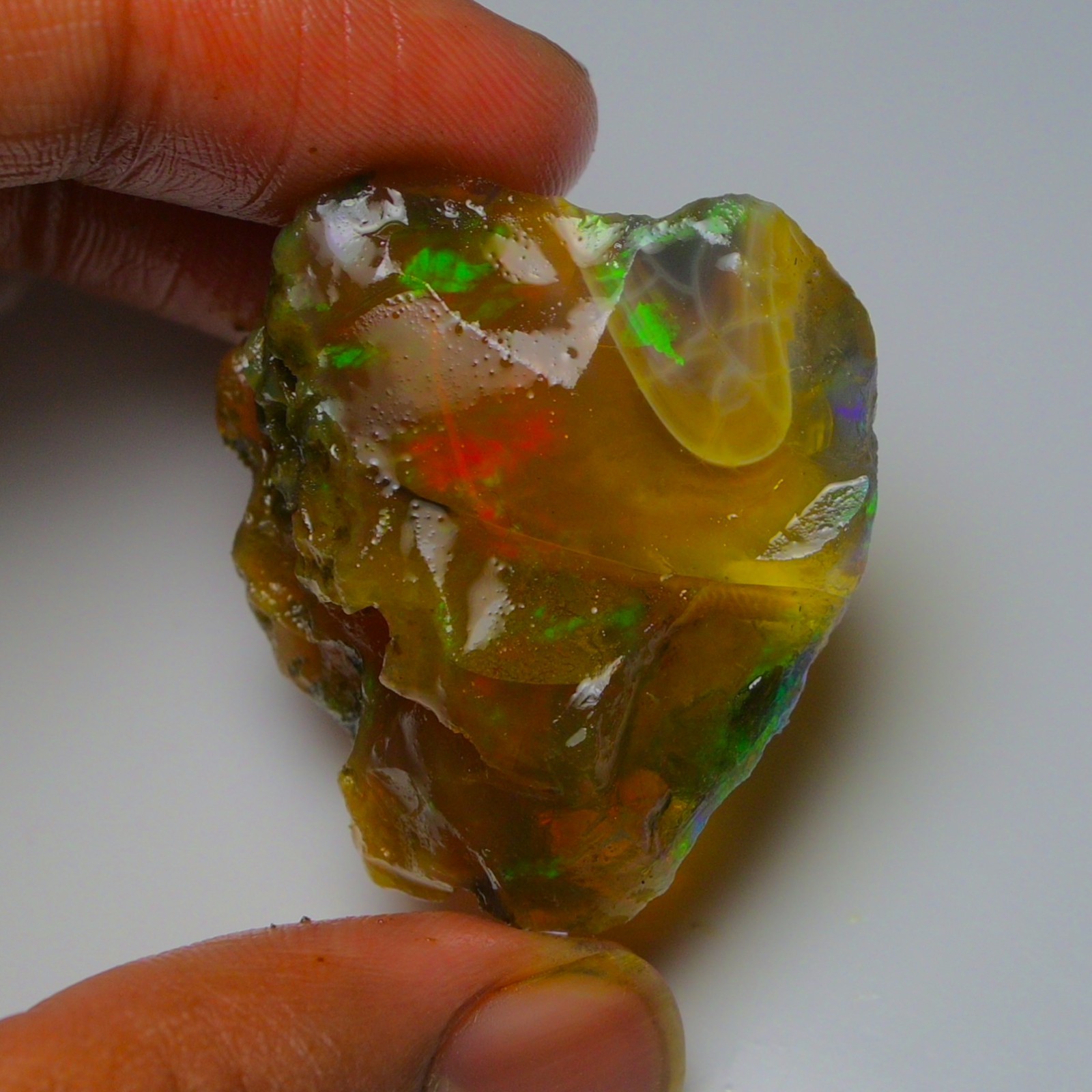 Stunning Ethiopian Opal Rough 99.20 Cts, Large Oil Opal Specimen Natural Opal