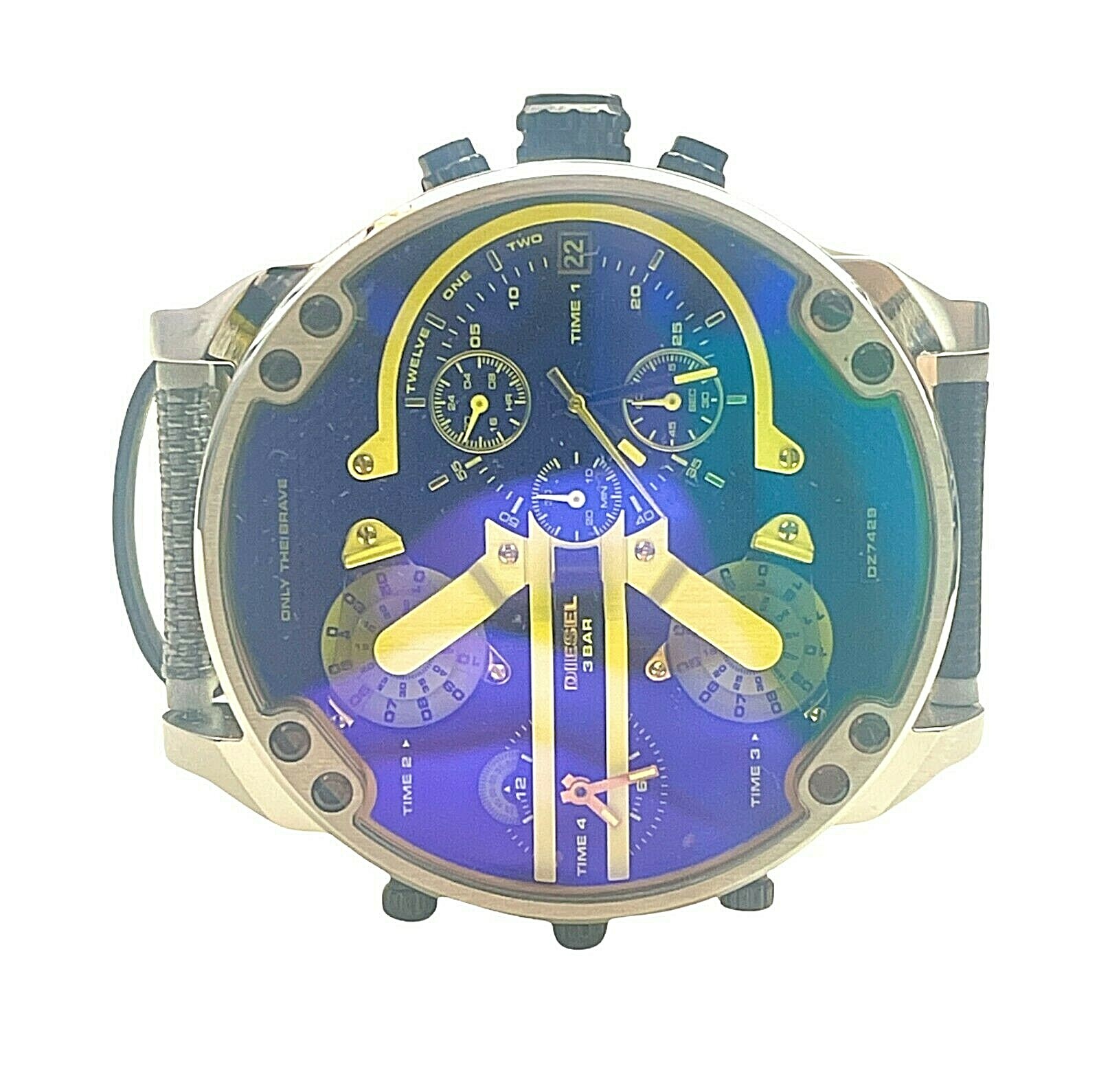NWT Diesel Men’s Watch Lime & Black Canvas Iridescent MR DADDY 2.0 DZ7429 $375