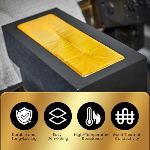 Premium Graphite Ingot Mold 1kg – 2 Pieces for Metal Casting – High-Purity Heat
