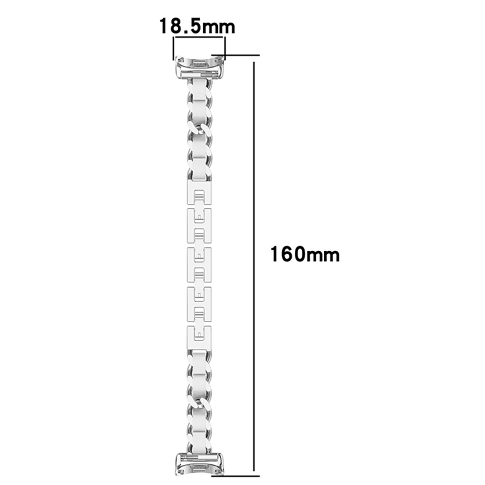Black/Silver/Rose Gold Fashion Bracelet Model Metal Watch Strap Belt for Band8