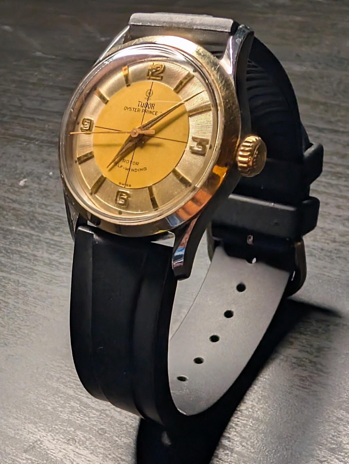Tudor Oyster Prince 34, Ref 7950, Rare Tuxedo Dial