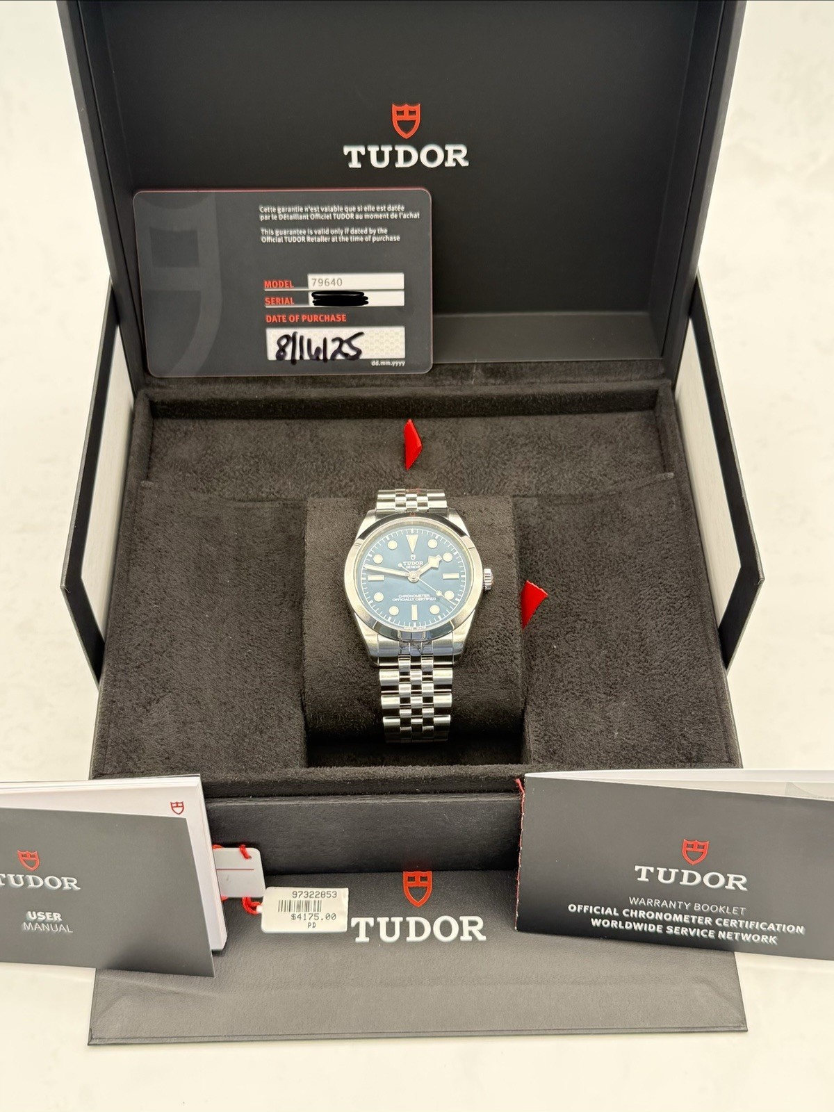 Tudor Black Bay One 36mm – Blue Dial – 79640 – Complete Box & Papers