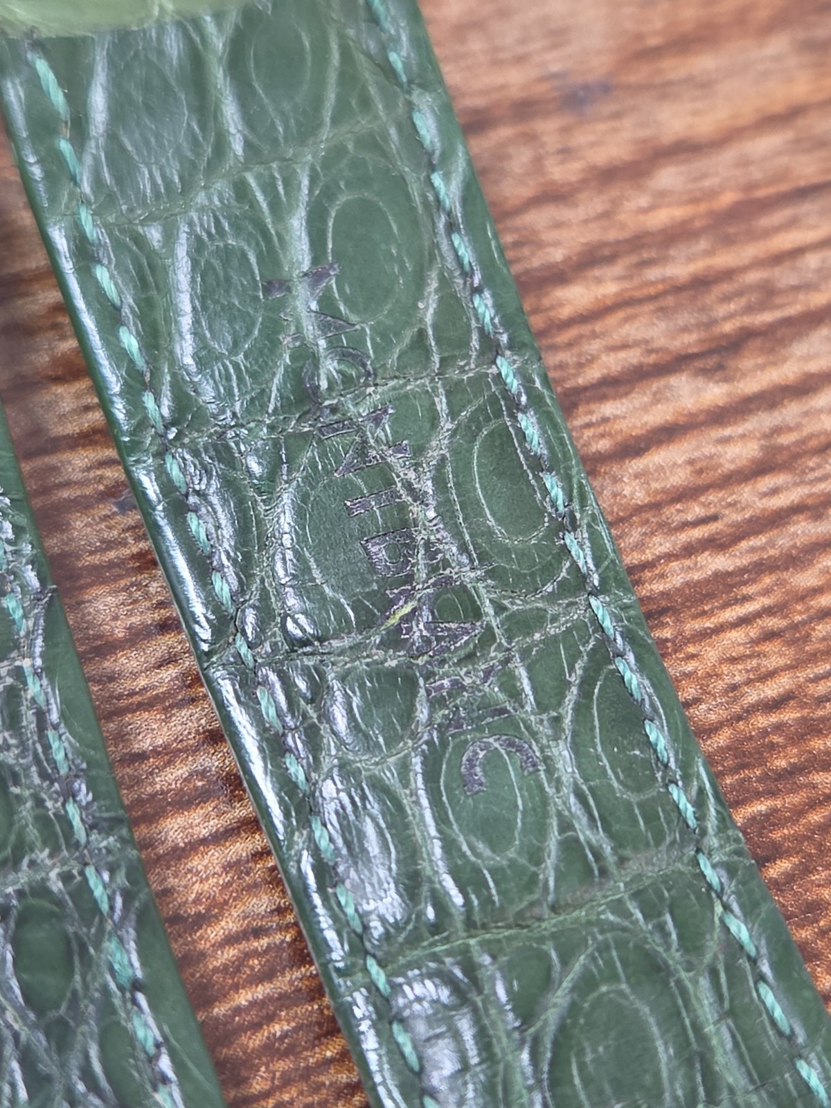 MONTBLANC OEM 20/18mm Green Alligator Leather Watch Strap Made In FRANCE MB