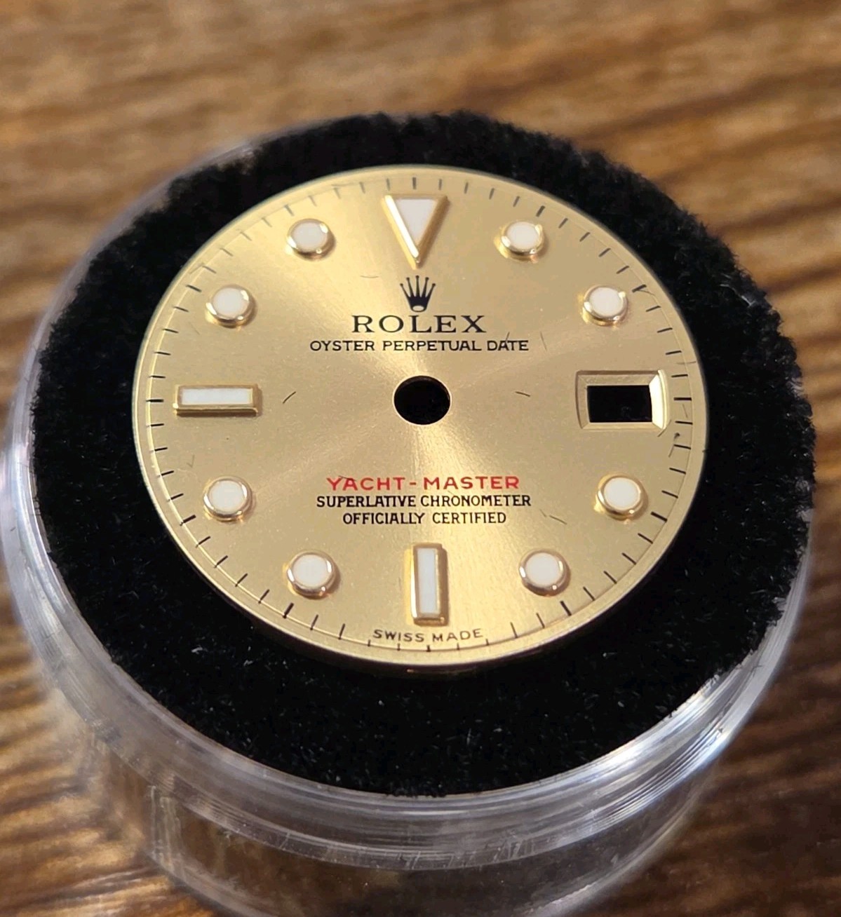 Original ROLEX Yacht-Master Dial Date Champagne OEM 169623 – 169628 Caliber 2235