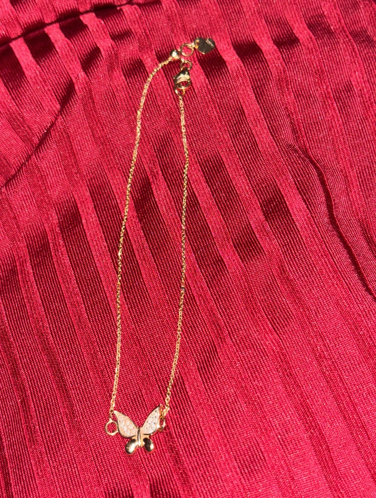 Diamond Accent Butterfly Bracelet In 1OK Yellow Gold 8 Inch| Helzberg Diamonds