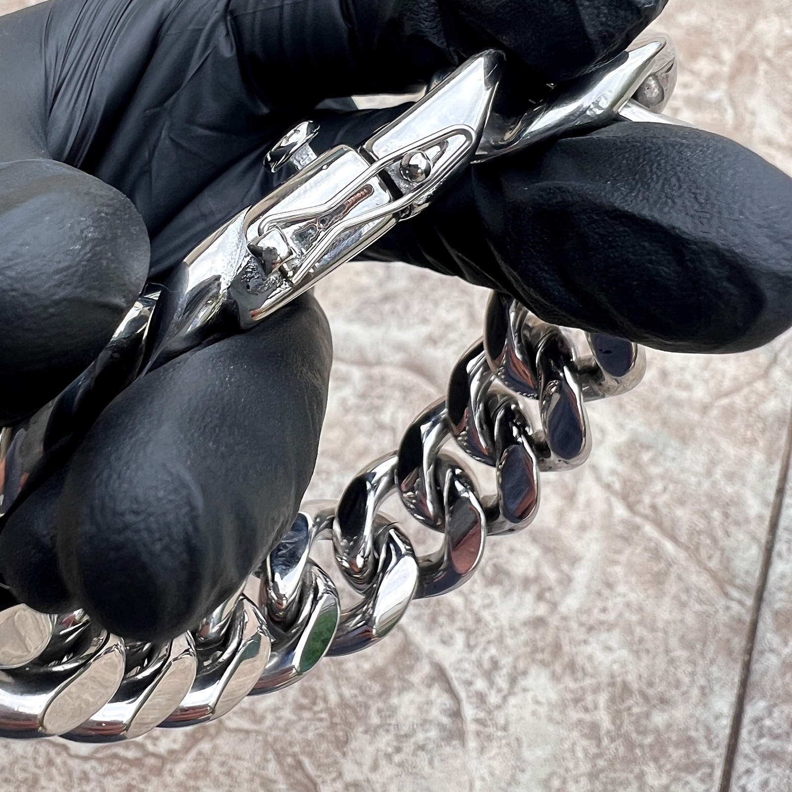 Men 316L Stainless Steel Miami Cuban Link Heavy Hip Hop Bracelet 22MM Thick 9.5″