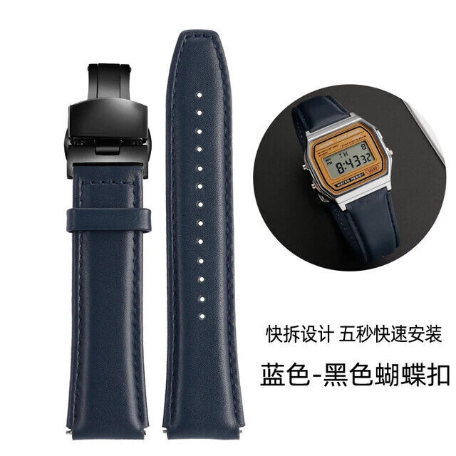 18mm Leather Watch Band Strap For Casio AE1200 A158W A168 AE-1200WHD Bracelet