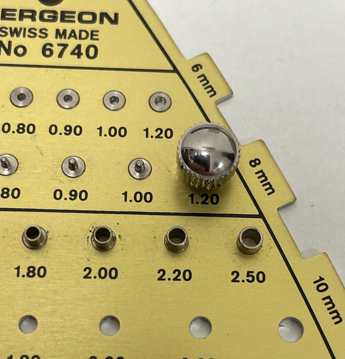 Meco Screwdown Divewatch Crown 6.5mm 4.5mm tap 1.2mm 60’s 70’s