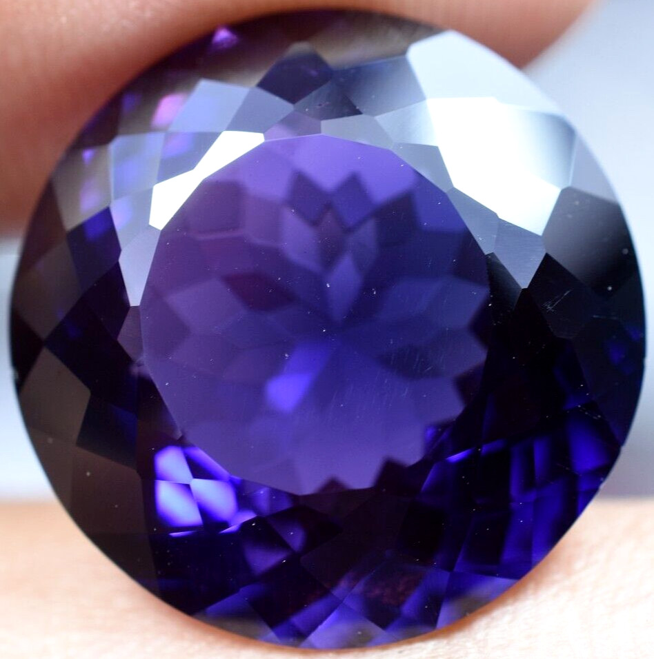 Natural 28.40 Ct Boysenberry Sapphire GGL Certified fabulous Loose Gemstone