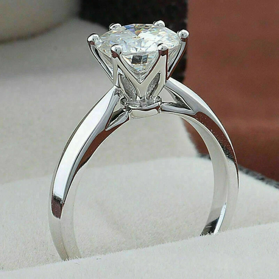 Lab Grown Diamond IGI EF/VS1 2.00 CT Round-Cut Engagement Ring 14k White Gold