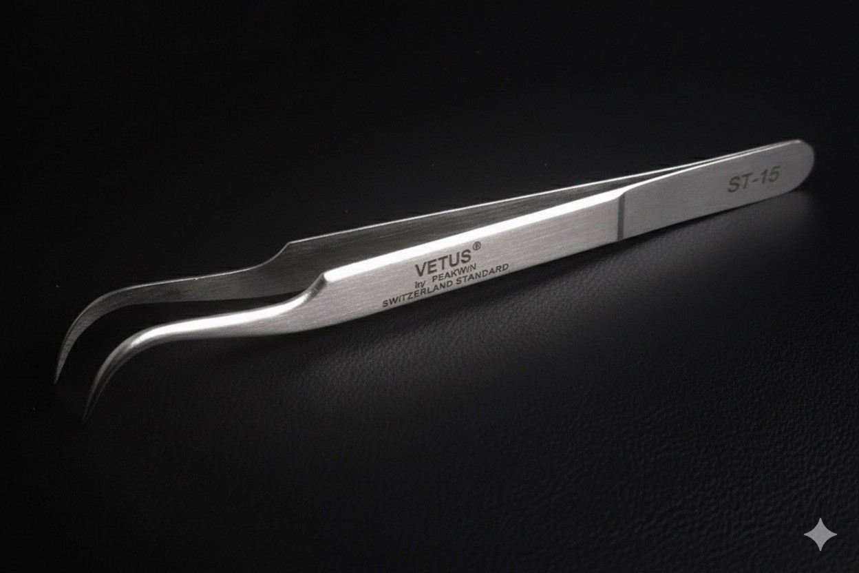 Watch Hairspring Tweezers Vetus No.7 Stainless Steel Precision Anti Magnetic