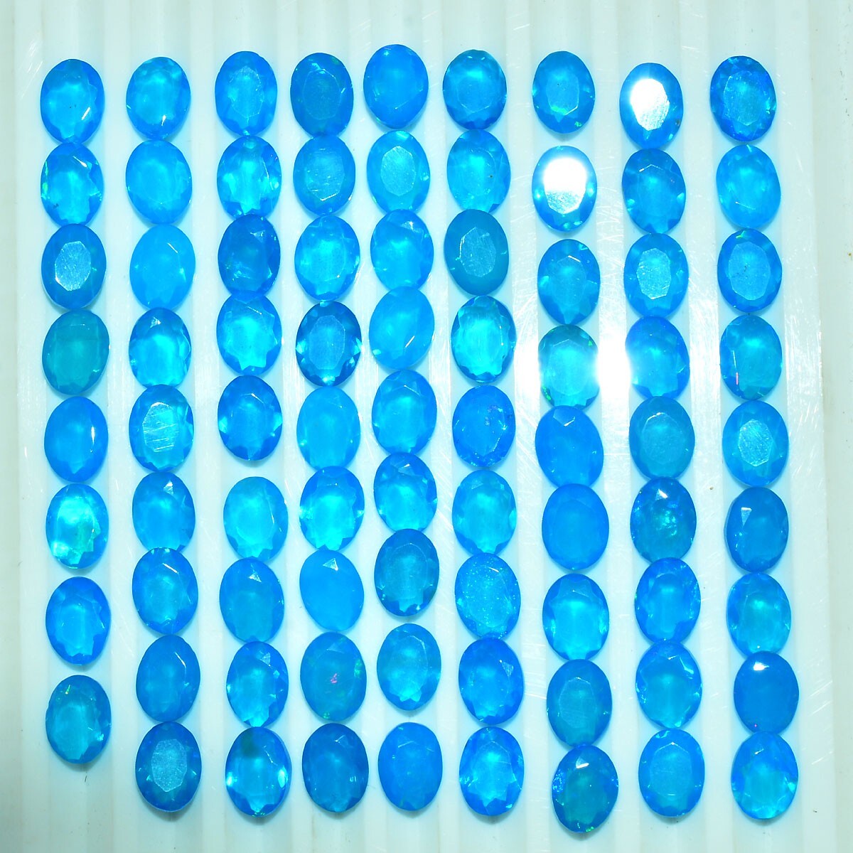 10 Pcs Natural Ethiopian Opal Top Quality 7mm*5mm Oval Faceted Cut Gemstones Lot