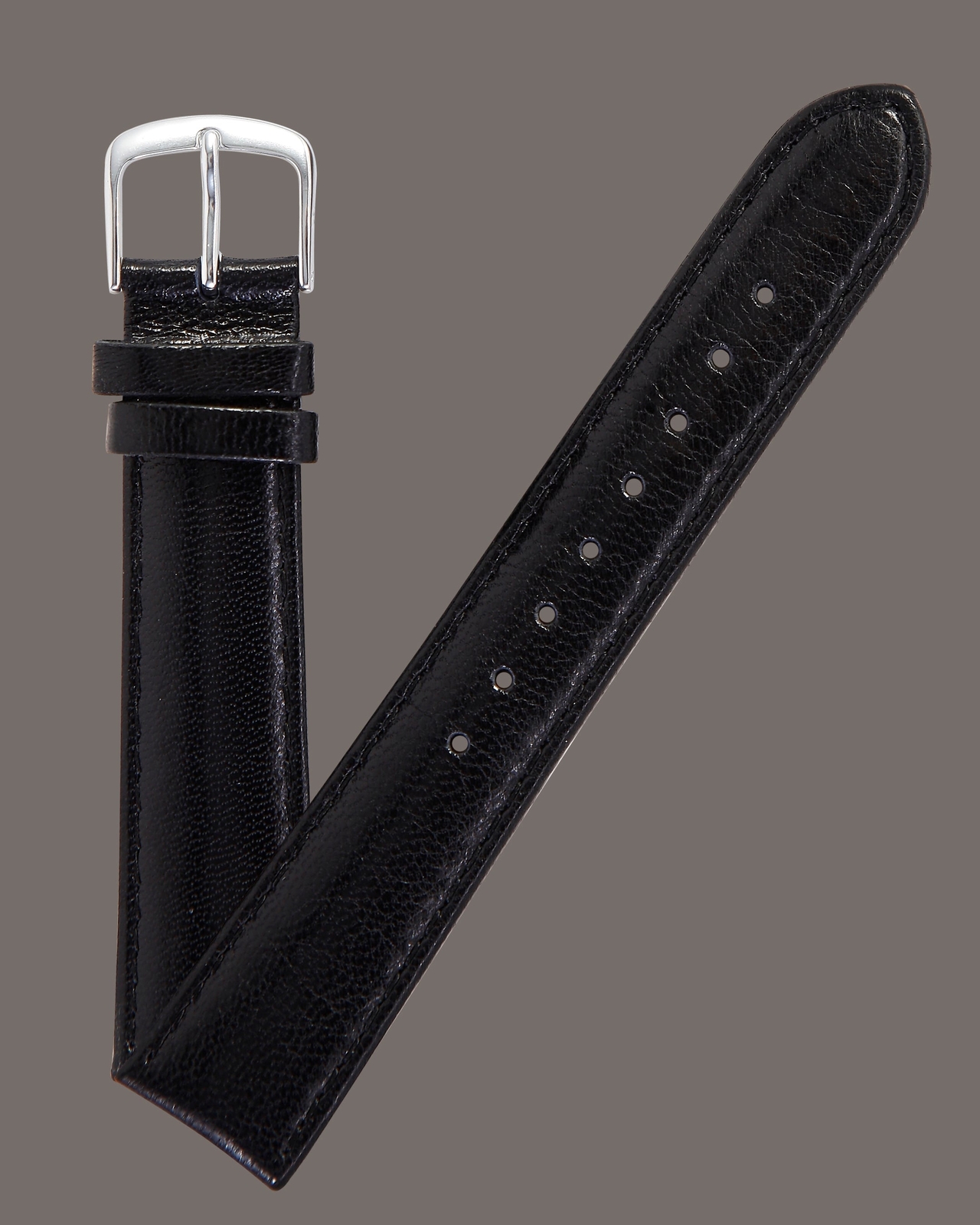 Ecclissi 18mm x 16mm Black Leather Strap 75490