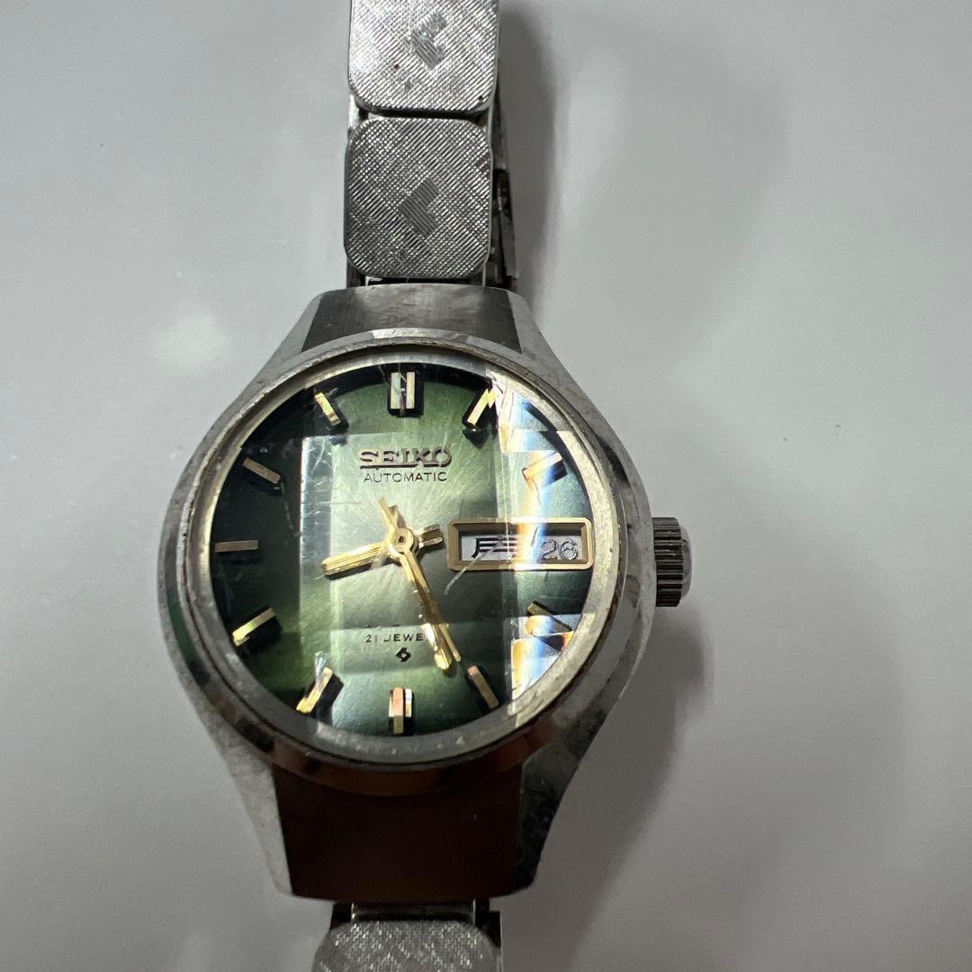 Seiko Automatic Watch with Green Dial