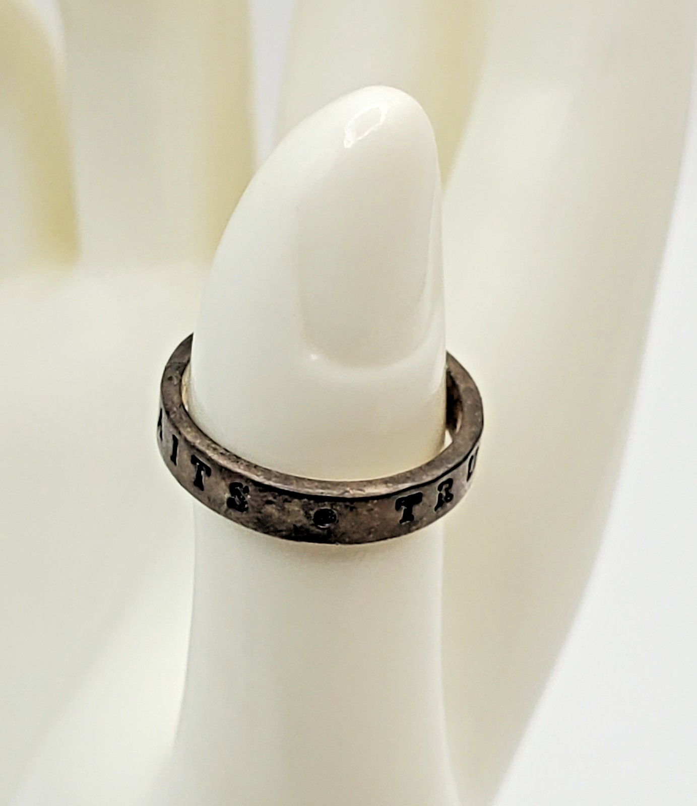 925 BDS True Love Waits Ring 7 Sterling Silver 3g Wedding Band Purity Reminder