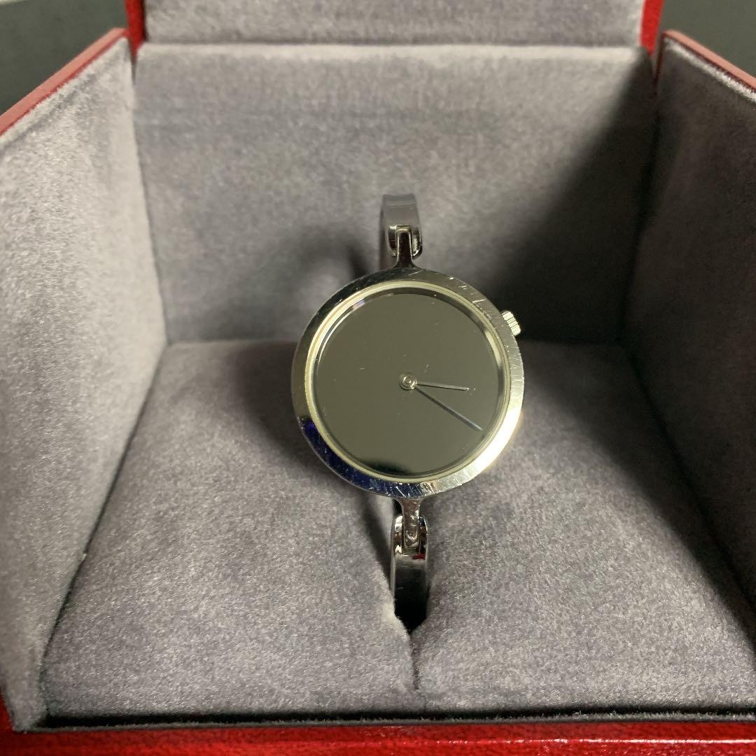 Georg Jensen Torun 337 Bangle Watch Mirror Dial Stainless Steel Ladies