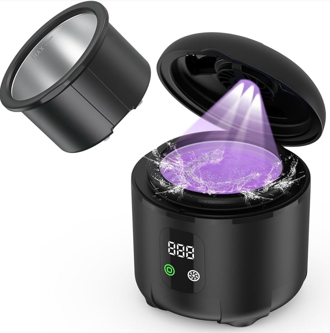 Ultrasonic Retainer Cleaner, 48kHz Denture Cleaner Machine