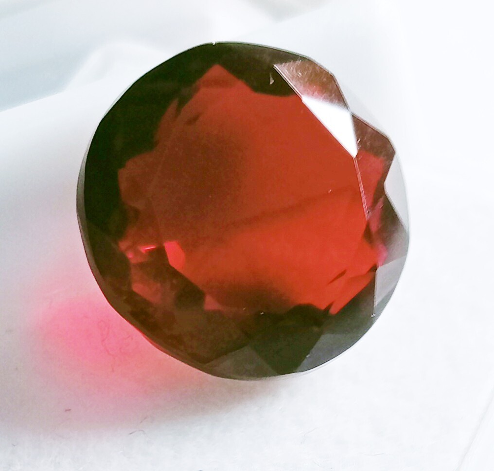 Natural Hessonite Garnet Round Cut Red 13.45 Ct EGL Certified Loose Gemstone AAA