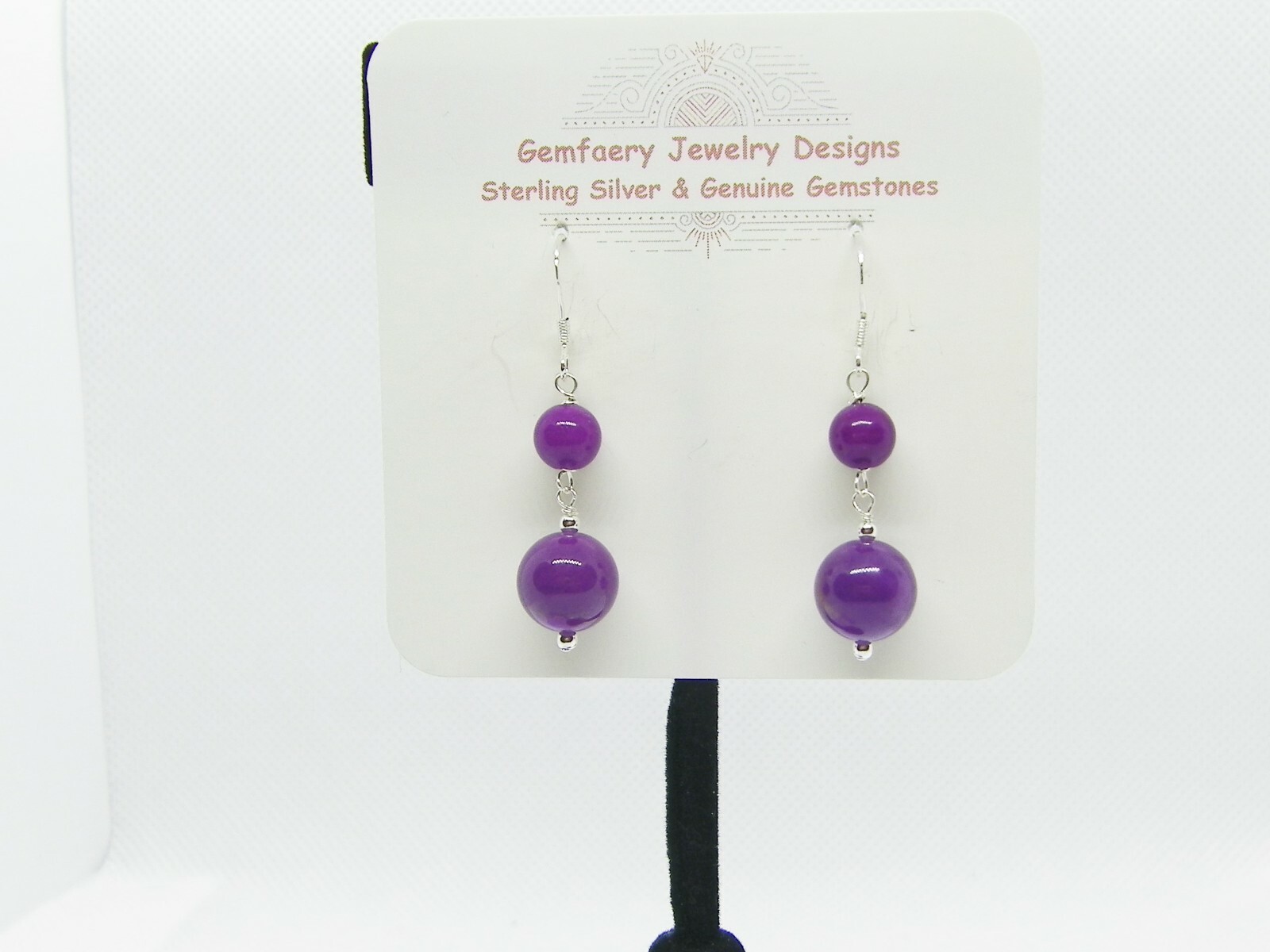 Sterling Silver PHOSPHOSIDERITE Gemstone Dangle Earrings #2181…Handmade USA