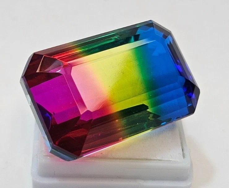Bi-Colour Ametrine Natural Emerald Cut 79+ Ct Loose Gemstone EGL Certified