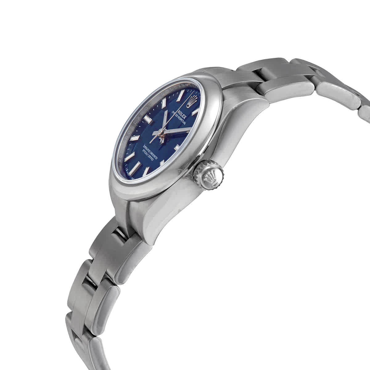 Rolex Oyster Perpetual 28 Automatic Chronometer Blue Dial Ladies Watch