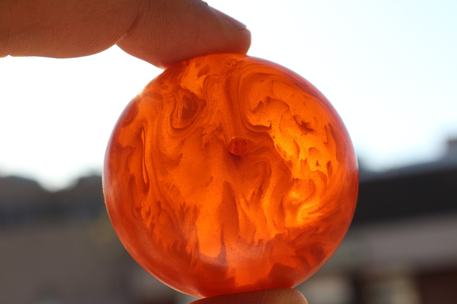 Amber – Egg Yolk – Amber Bead 48gram LARGE Private Antique Collection