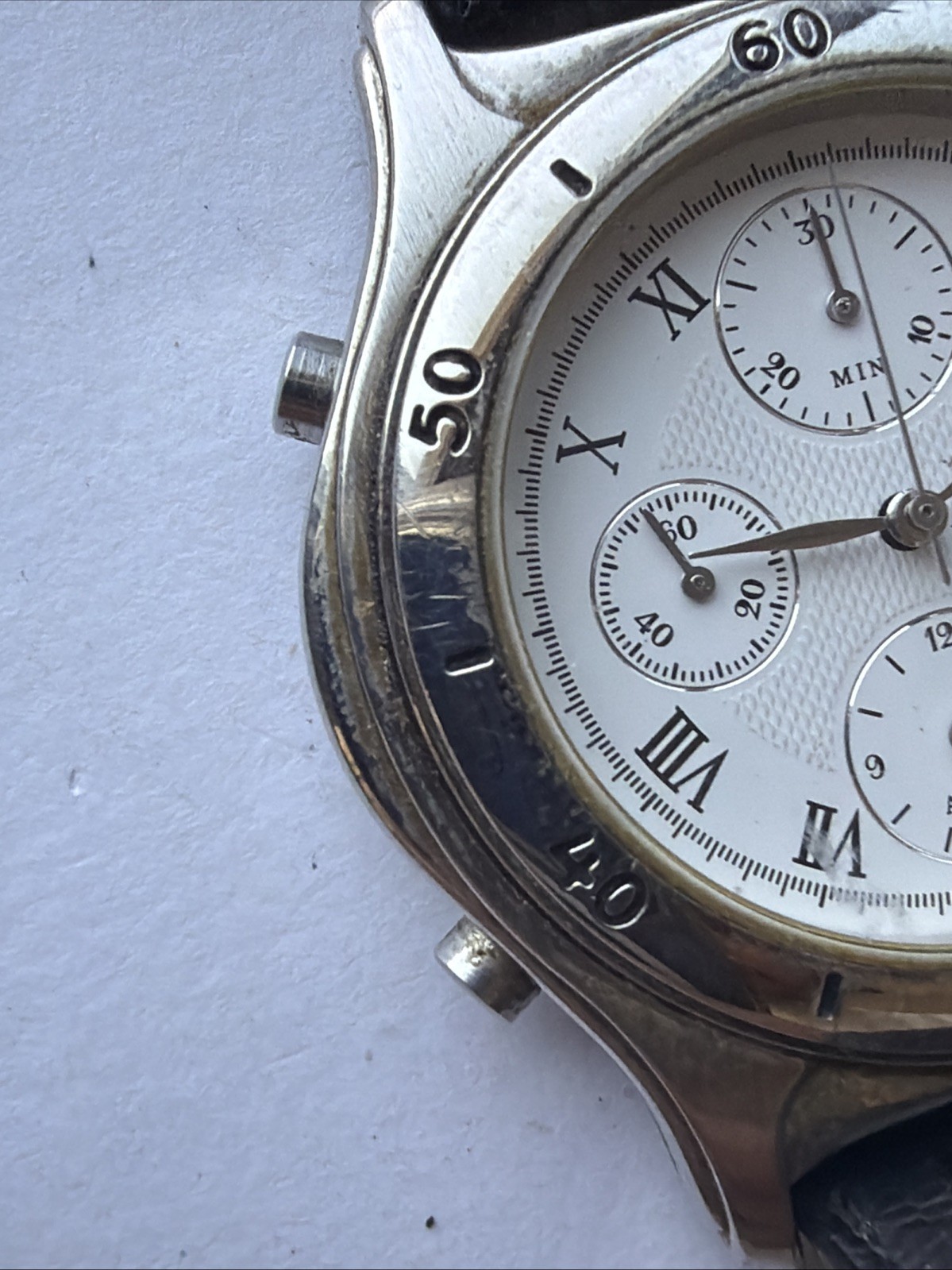 AX93 Yema Paris Chronograph Alarm 40mm Quartz Mens Watch Untested Sold As Is**