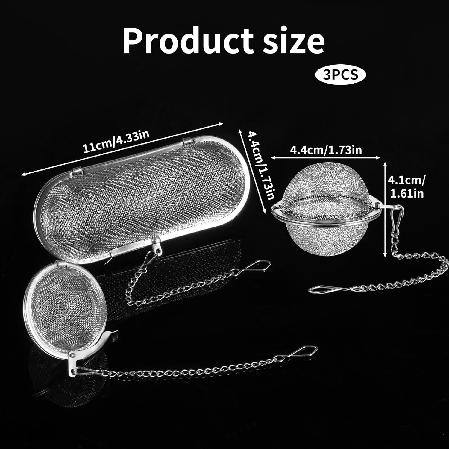3 Pack Ultrasonic Cleaner Basket, Small Parts Jewelry Cleaning Basket Stainless
