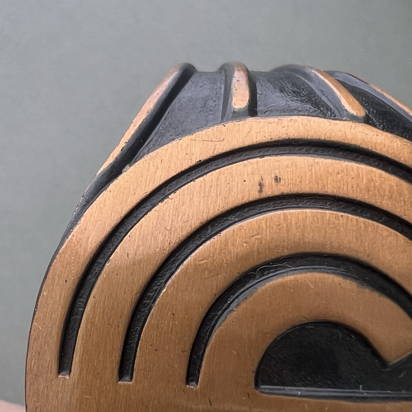 Vintage Bell Trading Copper Cuff Bracelet Maze Southwestern q3z