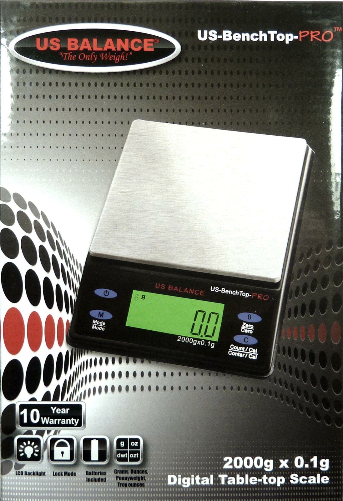 2000g x 0.1g Table Top Digital Scale Gold Herb Gems Gram Oz Calibration Weight