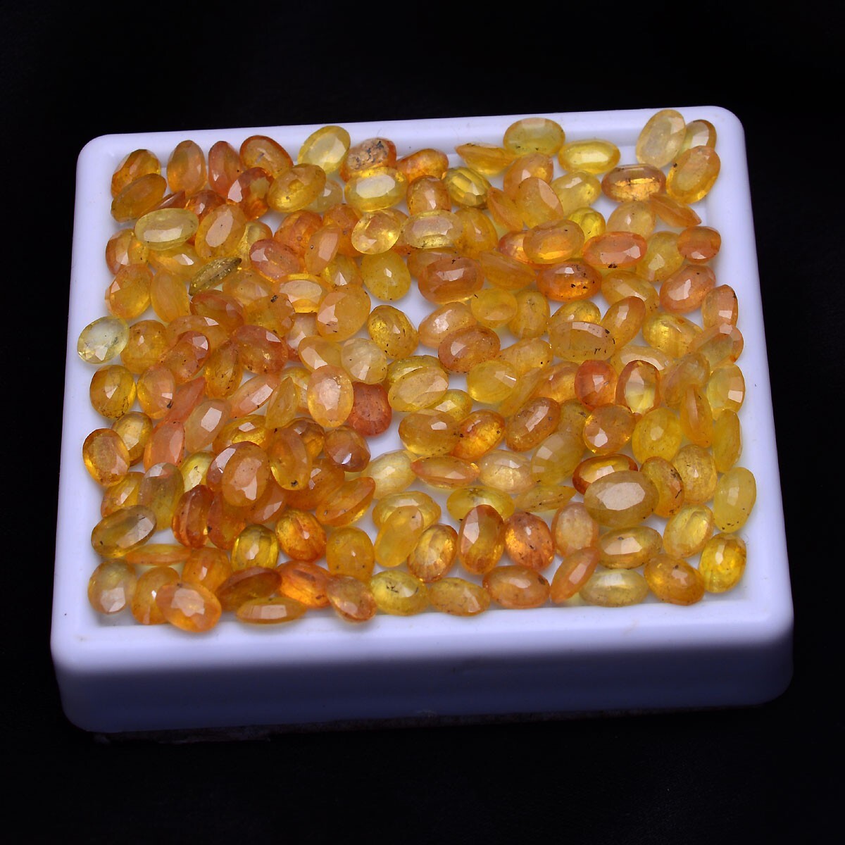 20 Pcs Natural Yellow Sapphire 6mm*4mm Oval Cut Loose Gemstones Wholesale Lot