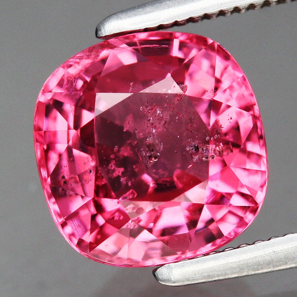 2.34ct Cushion 7.5×7.5mm Natural UNHEATED Hot Pink Mahenge Spinel, Tanzania✨