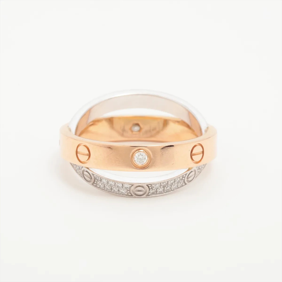Cartier Be Love full diamond Ring 750(PG×WG) 6.6g 51